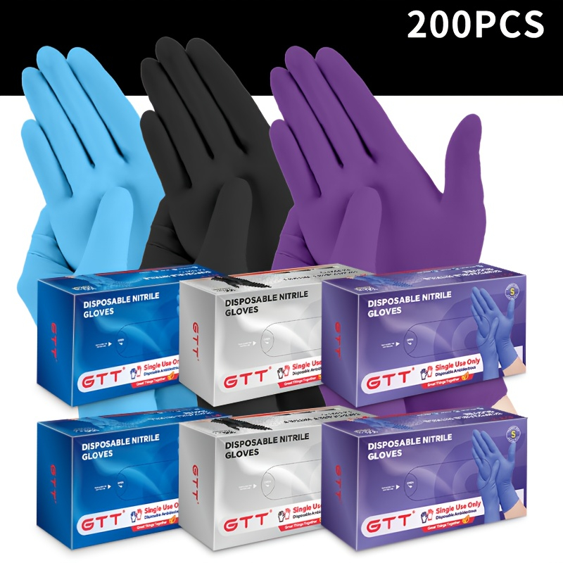 Hair Care Works - GTT 200PCS Luvas Descartáveis de Nitrilo