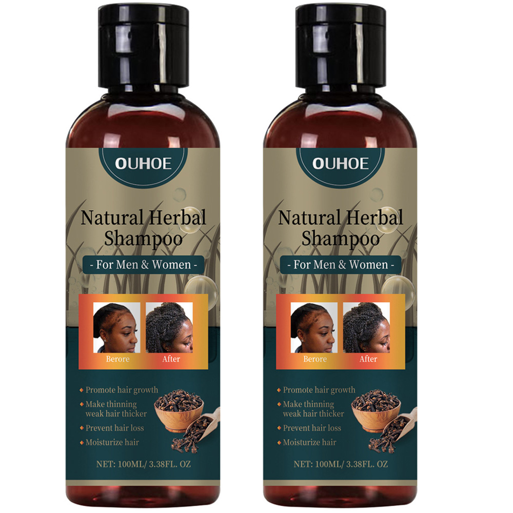 Hair Care Natural Ingredients - Shampoo para Crescimento Capilar 2pcsx100ml, Fórmula