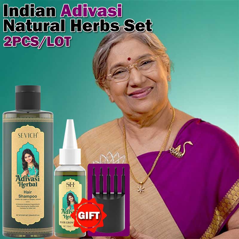 Hair Care India - Conjunto de crescimento capilar de ervas,