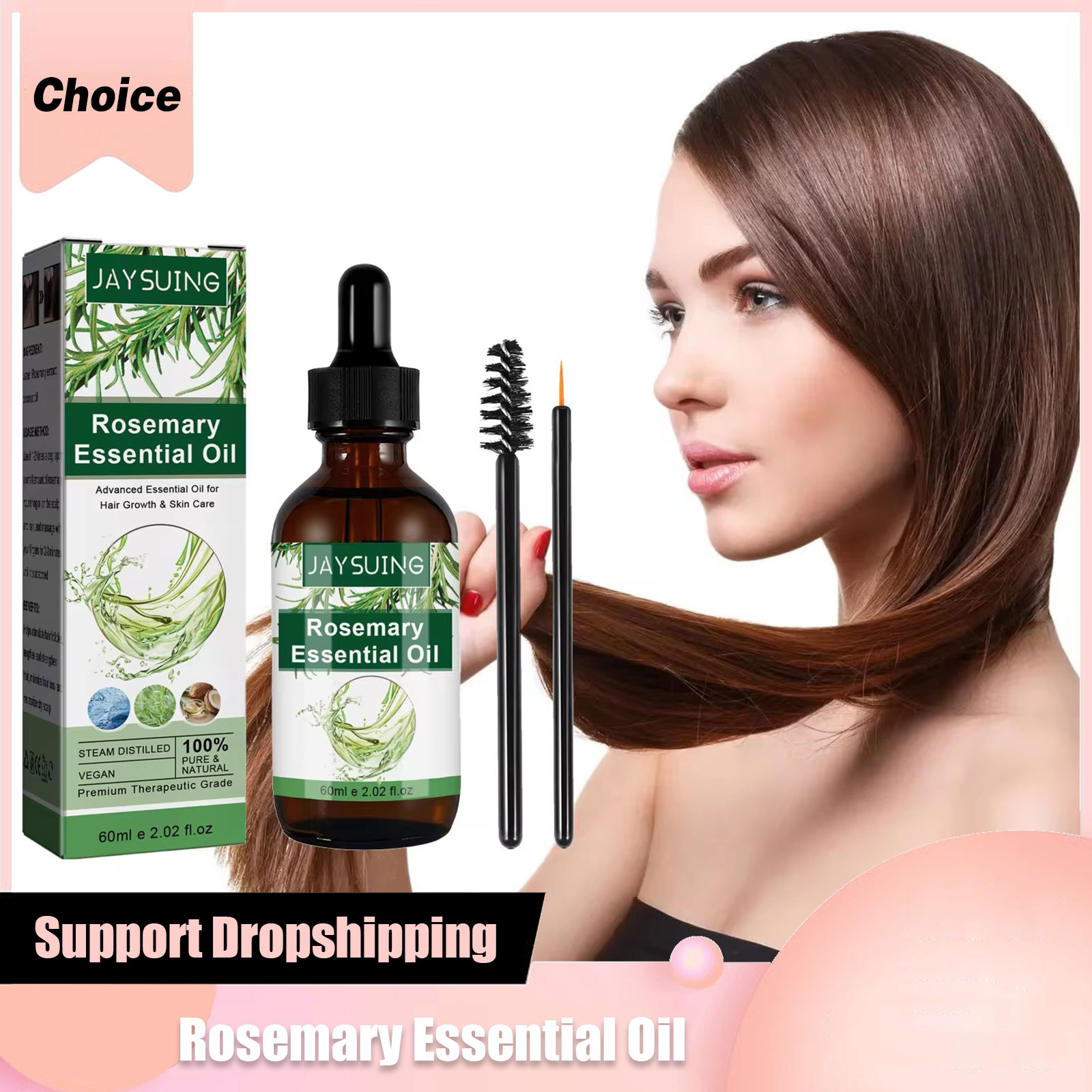 Rosemary Hair Oil - Óleo essencial de alecrim para o