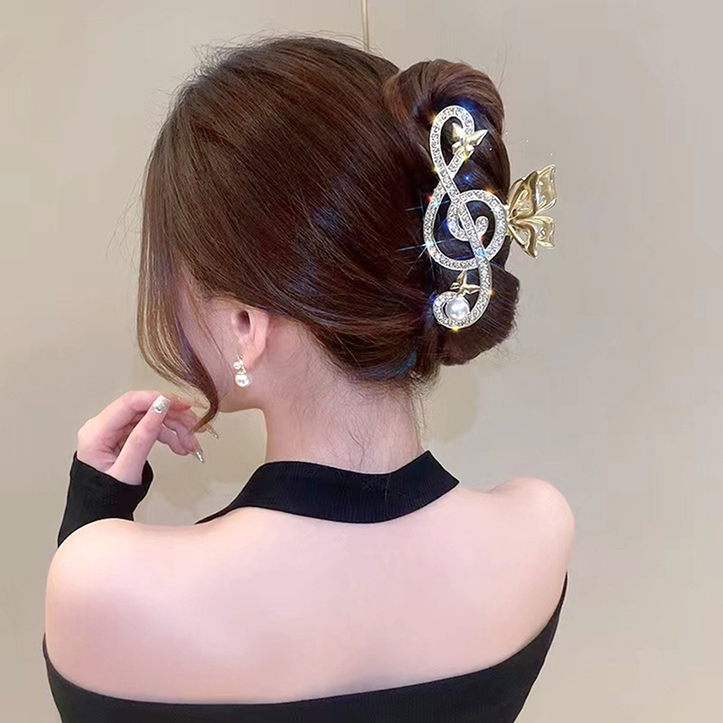 Hair Clip Claw Large - Elegant Music Note Shape Hair Clips
