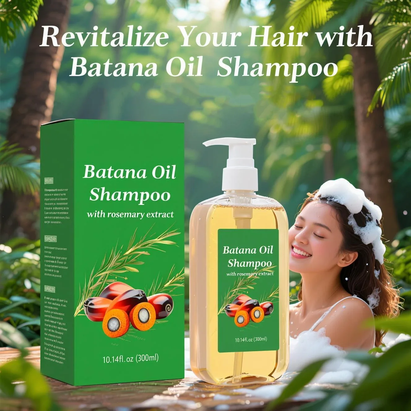 Rosemary Hair Oil - Shampoo fortalecedor natural de óleo de