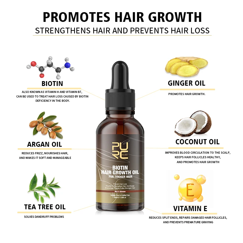 PURC-óleo de crescimento capil - Hair Care Nutrition avaliação e preço