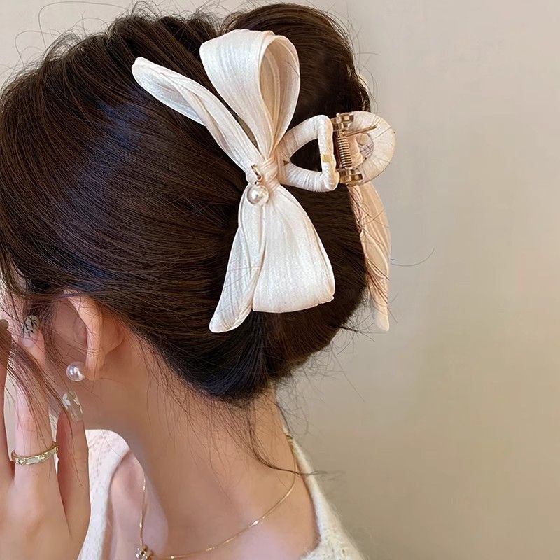 Grampo de cabelo arco enrugado - Hair Clip Claw Large avaliação e preço