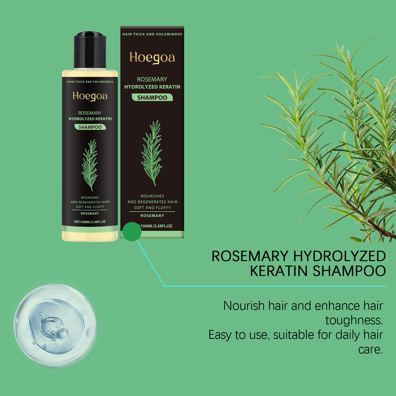 Shampoo capilar de alecrim Hoe - Rosemary Hair Oil avaliação e preço