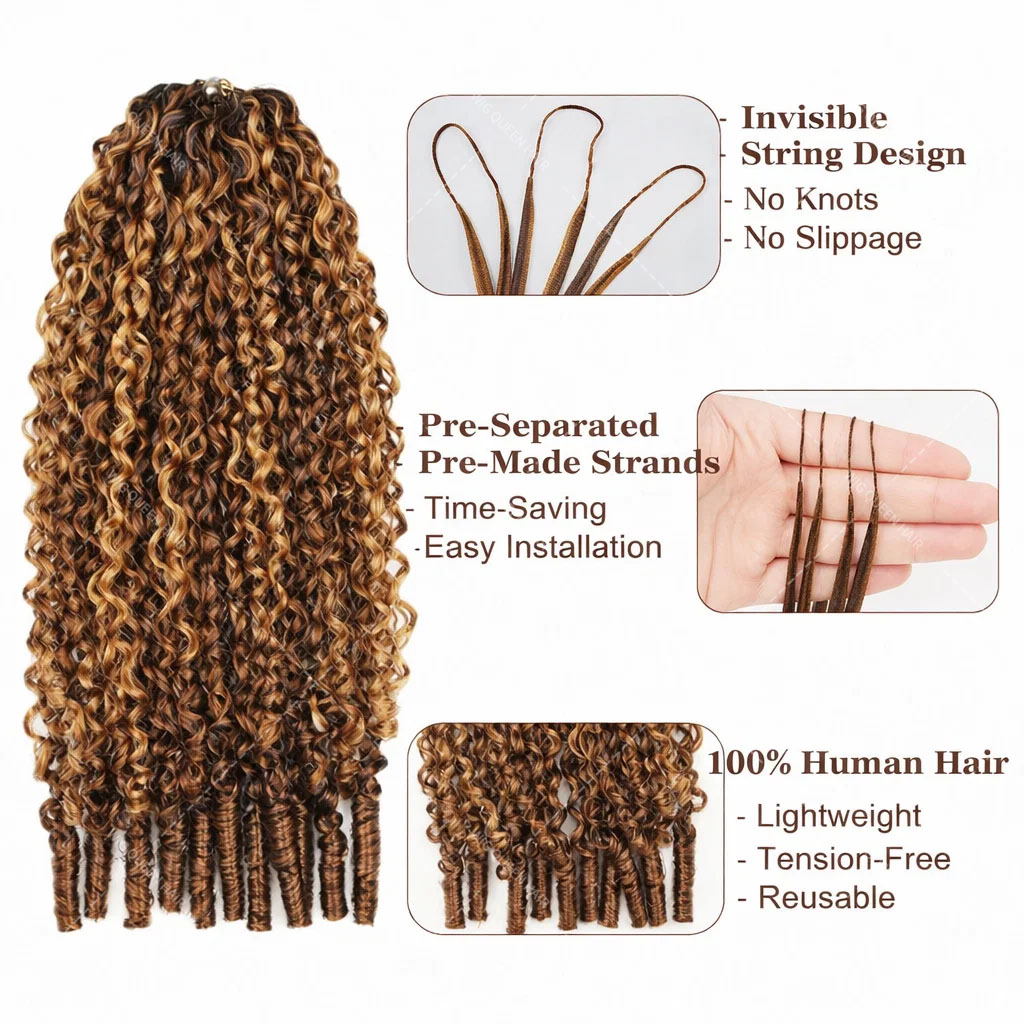 Cabelo Cacheado Birmanês P427  - Crochet Braiding Hair avaliação e preço