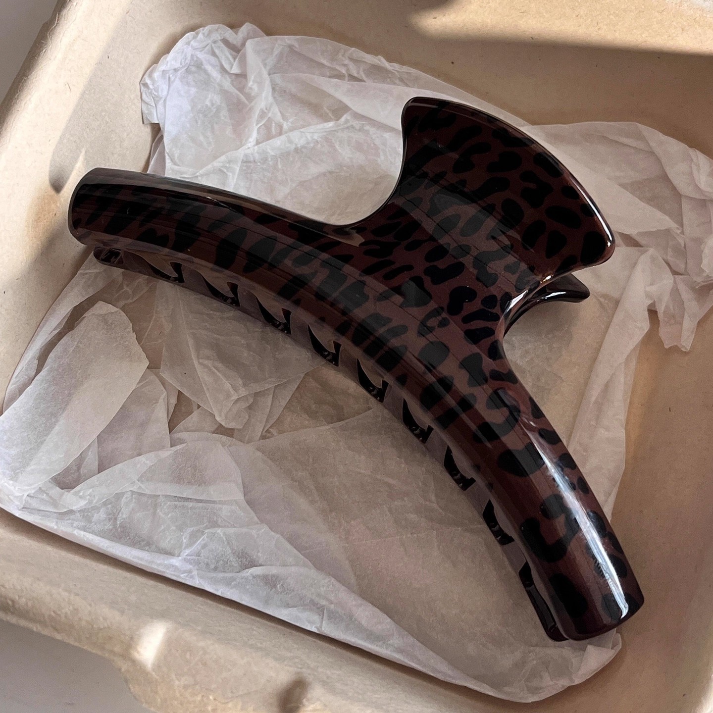 2 pçs vintage leopardo impress - Hair Clip Claw Large avaliação e preço