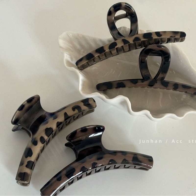Grande Leopard Print Clip, sim - Hair Clip Claw Large avaliação e preço