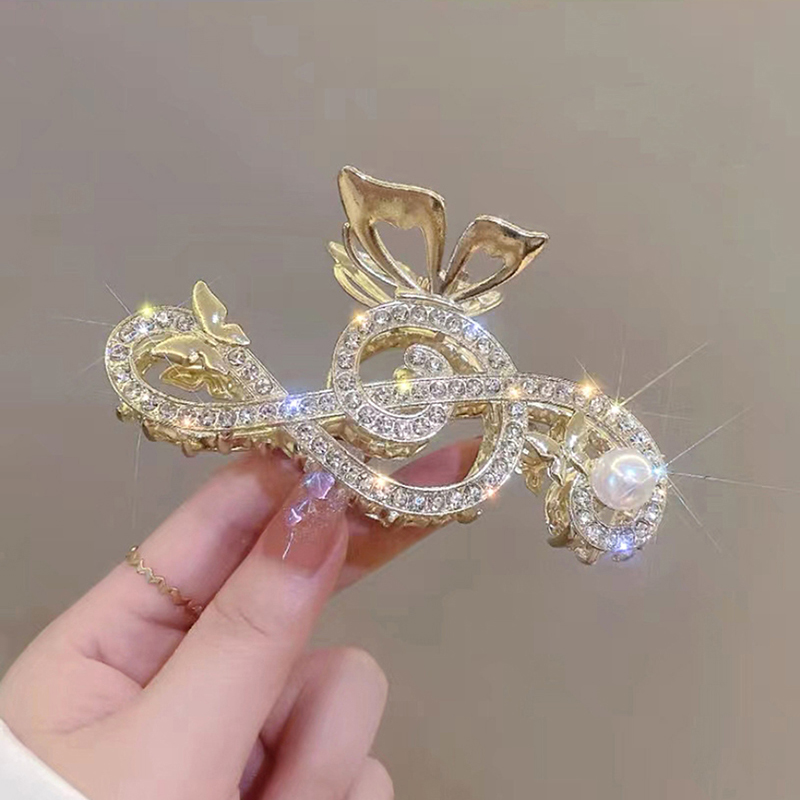 Elegant Music Note Shape Hair  - Hair Clip Claw Large avaliação e preço