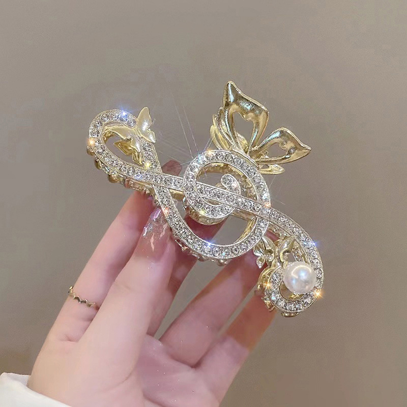 Elegant Music Note Shape Hair  - Hair Clip Claw Large avaliação e preço