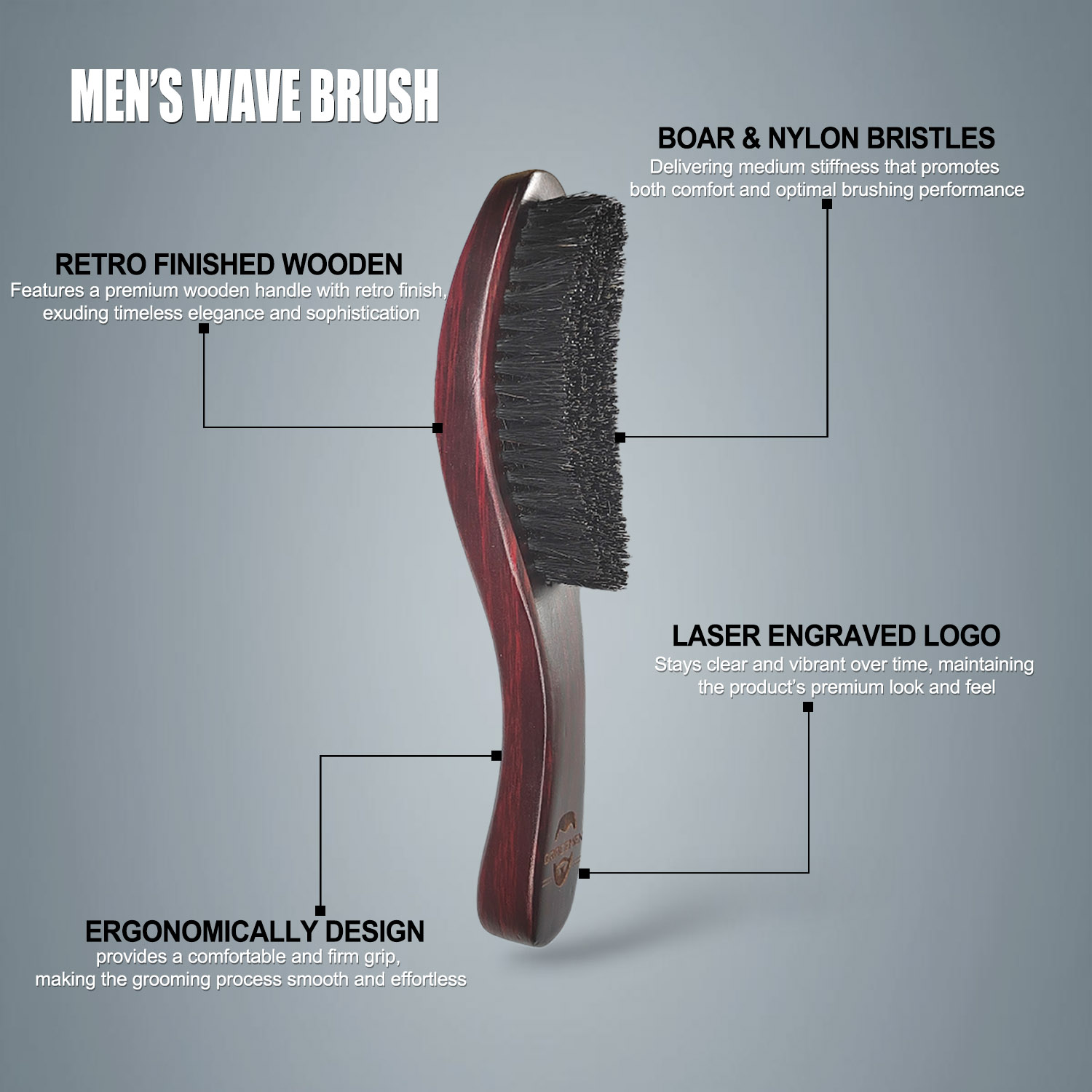 Escova de Cabelo e Barba Grace - Hair Care Products avaliação e preço
