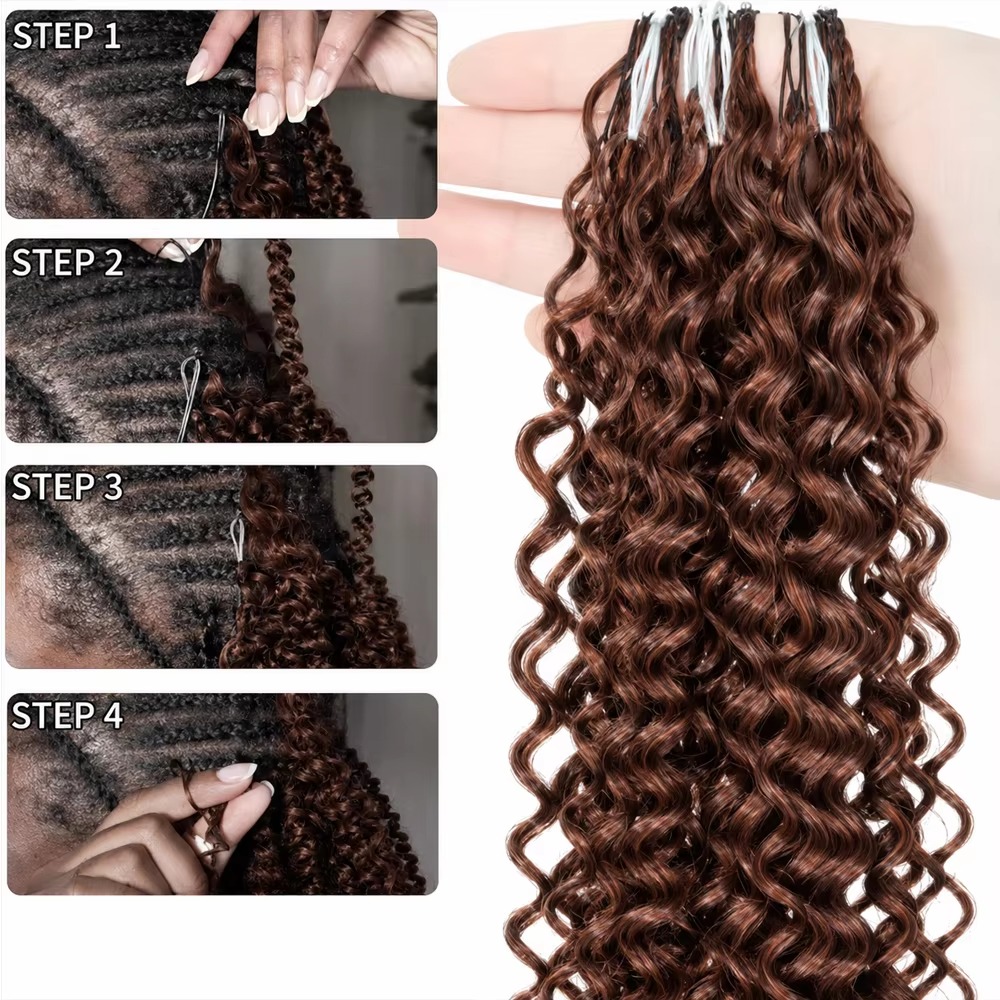 Smilegirl Cabelo Humano Cachea - Crochet Braiding Hair avaliação e preço