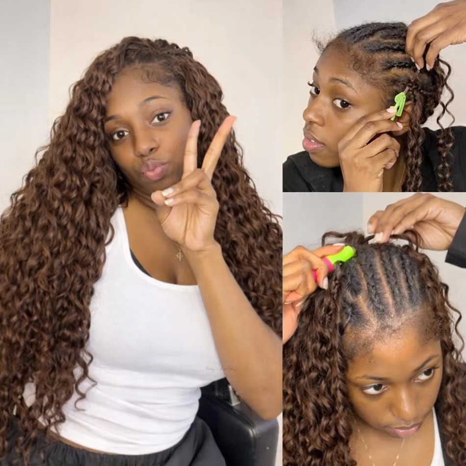 Smilegirl Cabelo Humano Cachea - Crochet Braiding Hair avaliação e preço